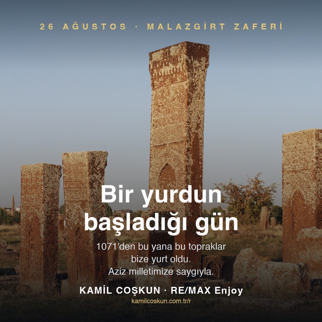 26 Ağustos Malazgirt Zaferi anma görseli — Kamil Coşkun